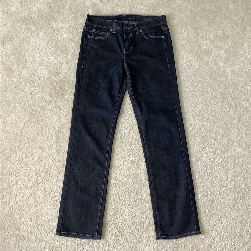 Calvin Klein Black Denim Skinny Straight Jeans